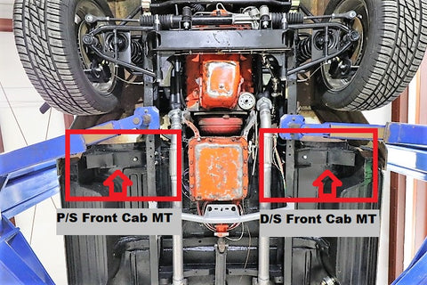 1957-1960 Ford F100 Front Cab Floor Supports (Cab Mount)